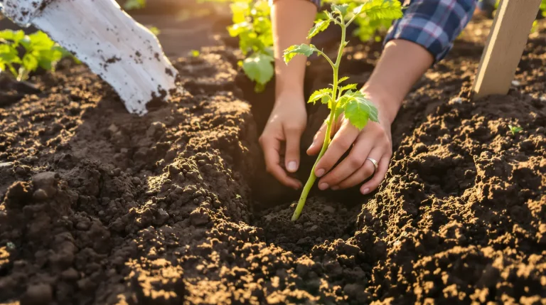 Comment planter les tomates couchées pour un enracinement plus solide, selon les maraîchers