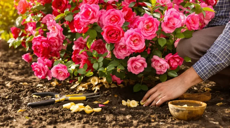 Rosiers : oubliez les engrais chimiques, ce déchet de cuisine révèle des fleurs plus belles